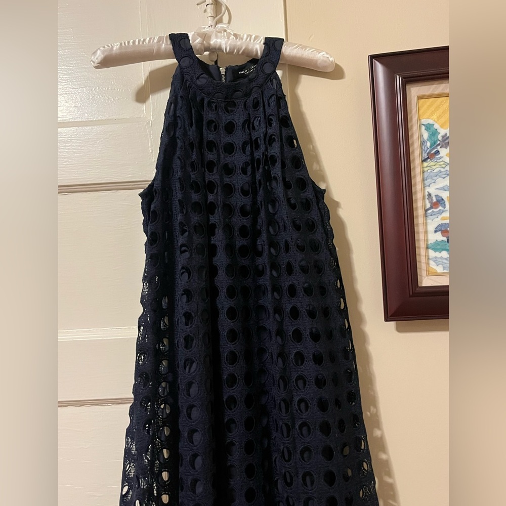 Romeo & Juliet Couture Navy Eyelet Dress